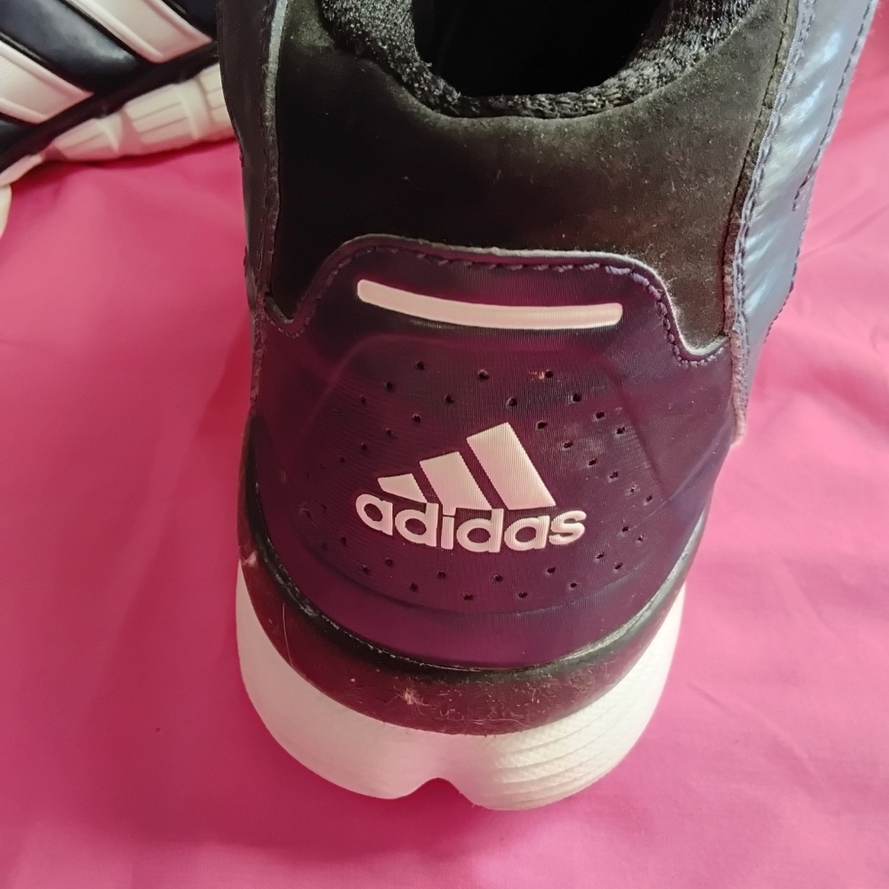 Adidas Men's Black Sneakers with Orange and White Stripes - Picture 6 of 6